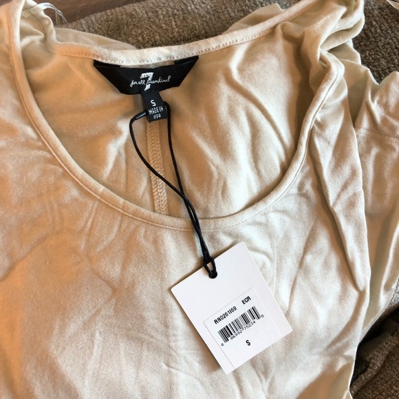 4[7ForAllMankind] NWT! Flowy cream top - Picture 4 of 7